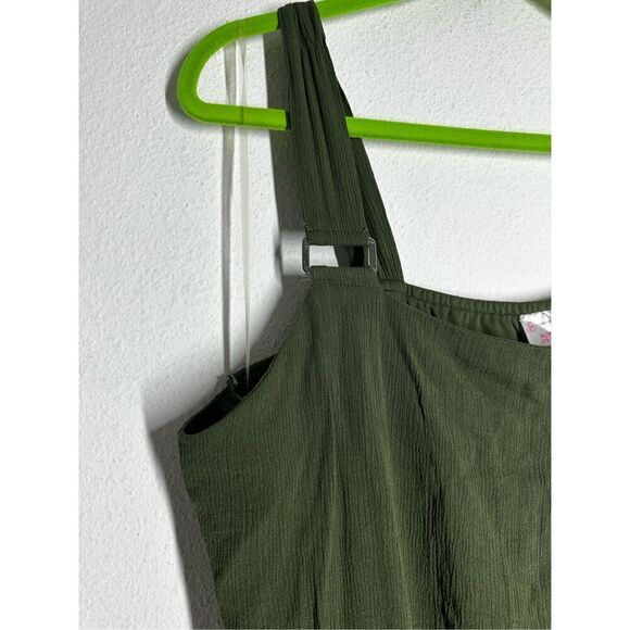 NWT No Boundaries Juniors’ Jumpsuit Olive Green Packets Wide Legs SzXL(15-17) - Picture 5 of 16